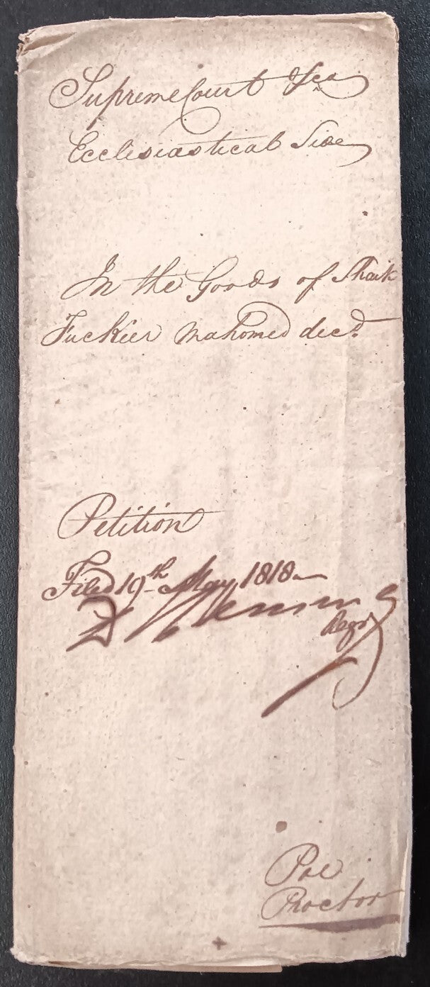 India King George IIII 1818 Fort William, Calcutta 2 page document