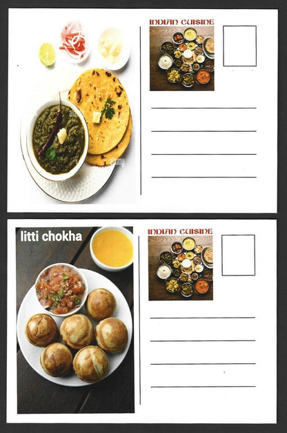 India 2017 Indian Cusine set of 24 maxicards