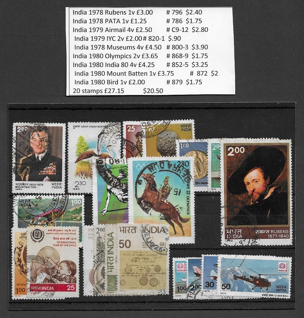 India 1951-2008 used Commerative collection SCV $570.75 295 stamps