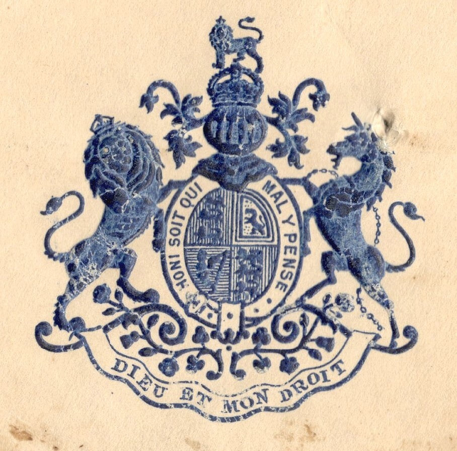 AOP India crested cover with BRITISH GOVT crest to Nawab of Junagadh