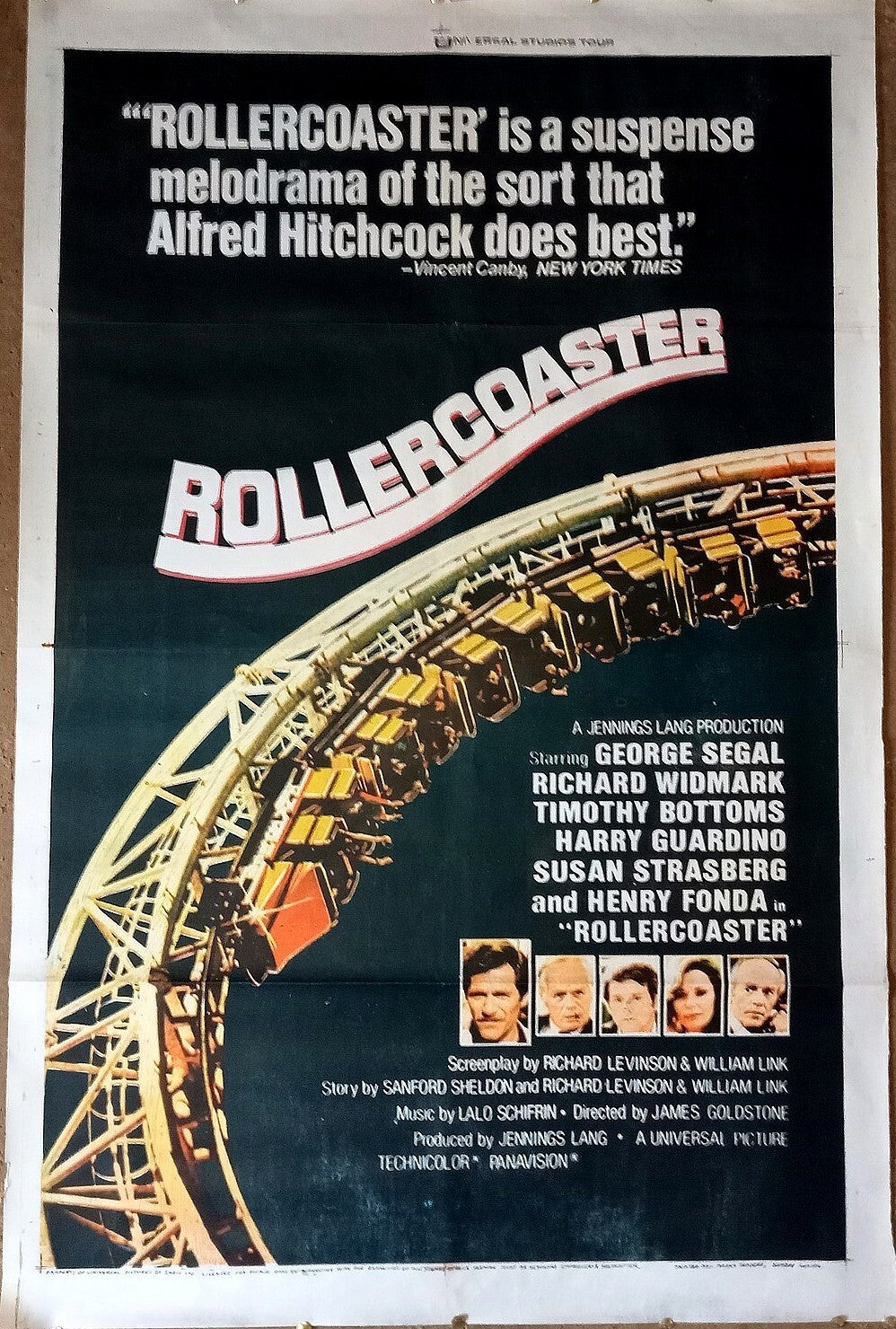 Rollercoaster 1977 original India poster 27" x 40"