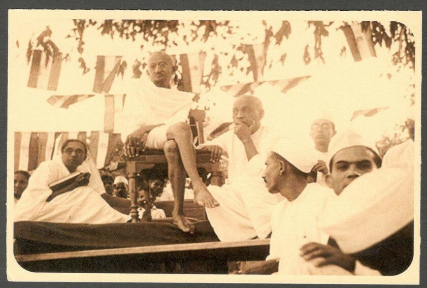AOP India full back pictorial 50p Gandhi postal card GANDHI 