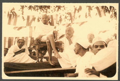 AOP India full back pictorial 50p Gandhi postal card GANDHI 