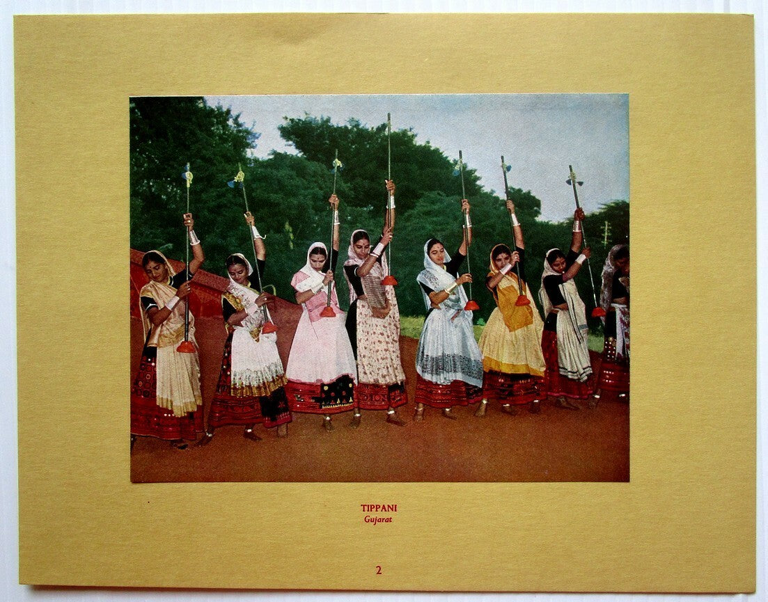 Folk Dances of India folder with 6 prints