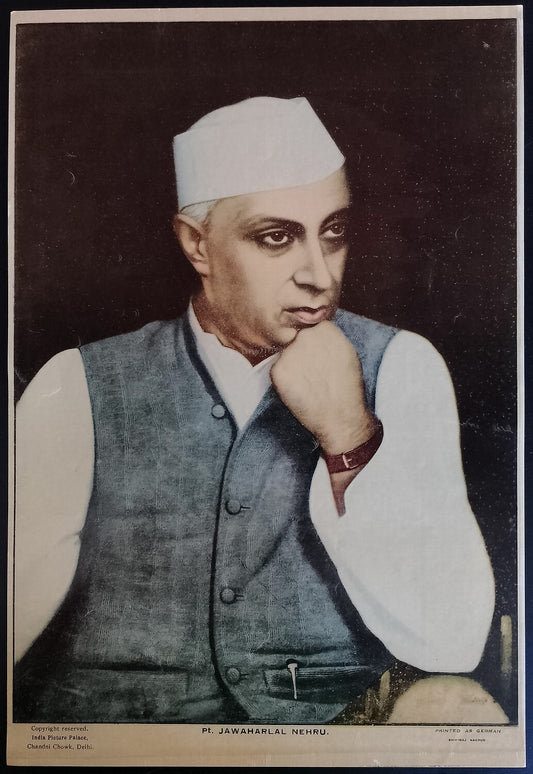 AOP India vintage poster JAWAHARLAL NEHRU by India Picture Palace 10x14 inches