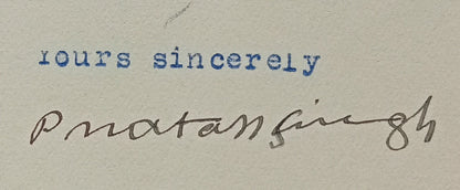 ALIRAJPUR CI India 1942 crested mourning letter signed Raja Regent Pratap Singh