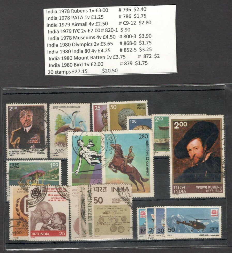 India 1951-2008 used & MNH collection SG £662.80 SCV $570.75