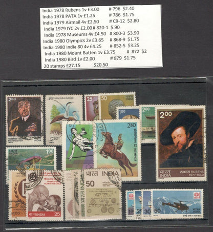 India 1951-2008 used & MNH collection SG £662.80 SCV $570.75