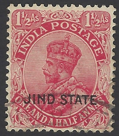 India Jind State collection of INVERTED WATERMARKS used