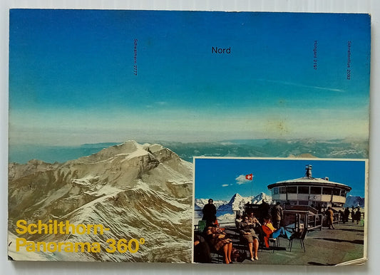 AOP India vintage booklet of 6 postcards SCHILTHORN, SWITZERLAND