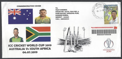 AOP India 2019 CRICKET World Cup Australia vs South Africa Special cover