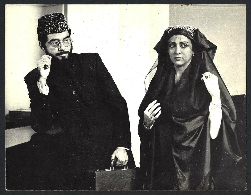Shatrughan Sinha & Hema Malini Bollywood India 17cm x 21.5cm vintage photo
