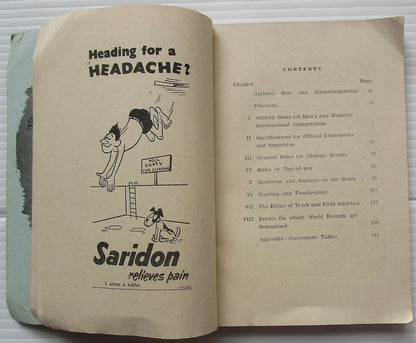 India Manual of Athletic Competitions Track & Field by Pardivala 1955 SC 143pgs