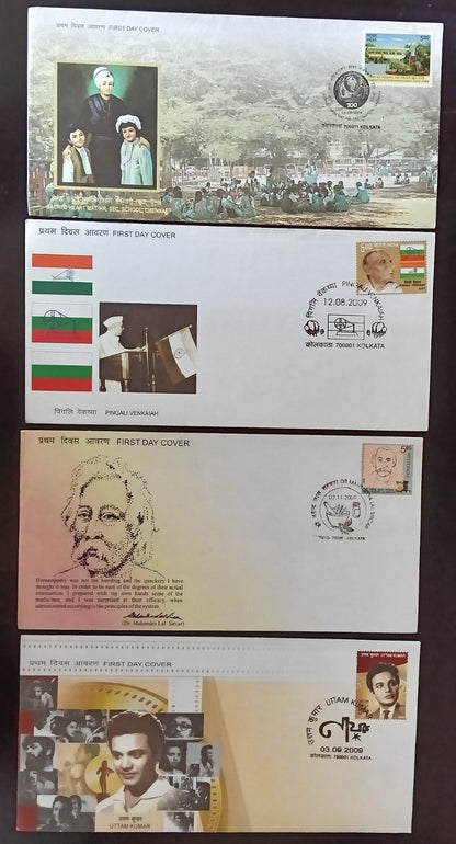 India 2009 First Day cover collection (33), many with unused brochures