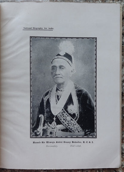 A National Biography of India Volume 3 1911 NO COVER 9 plates