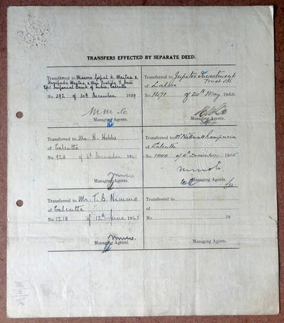 India 1939 The Megna Mills Company, Ltd. share certificate