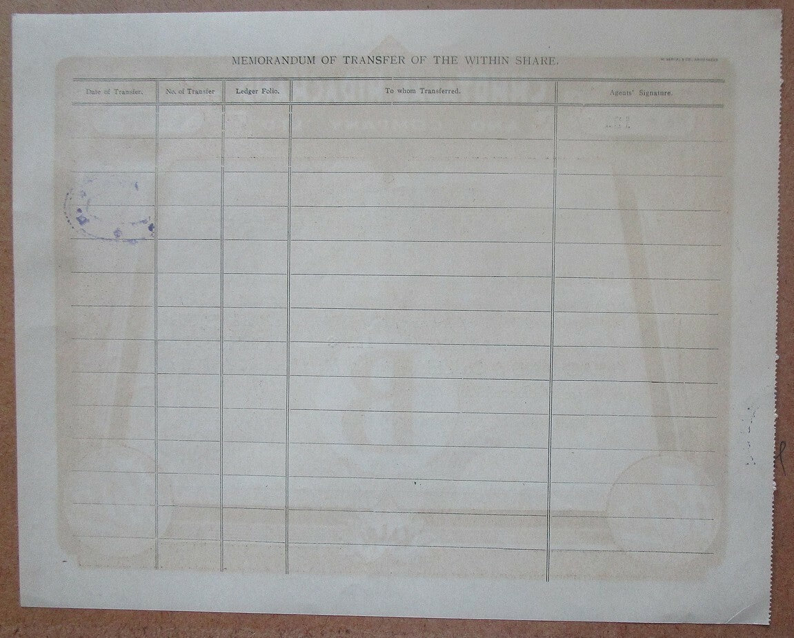 India Chhotalal Hirachand & Co. Ltd. 1949 share certificate