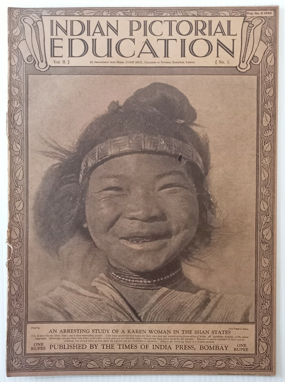 INDIAN PICTORAL EDUCATION 1929.30 Voll.1 No.1 Burma, Karen