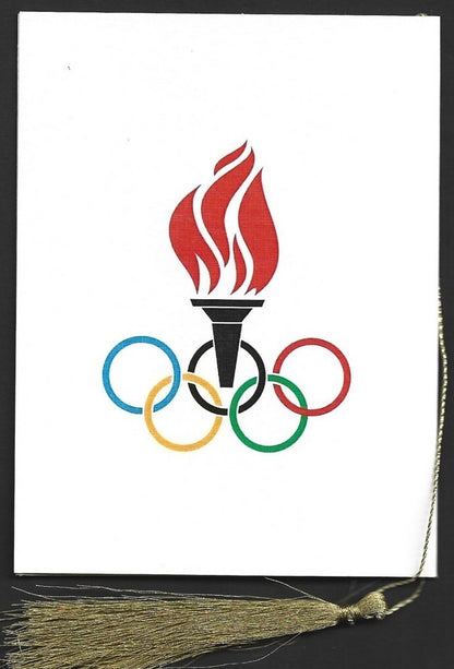 India 2024 Paris Olympics souvenir with 1936 Berlin, Germany Olympics cachet