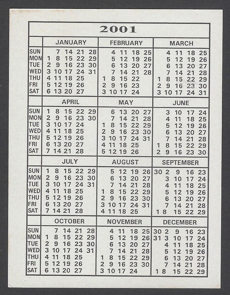 AOP Bollywood India promotional pocket calendar 2001 HRITHIK & RANI