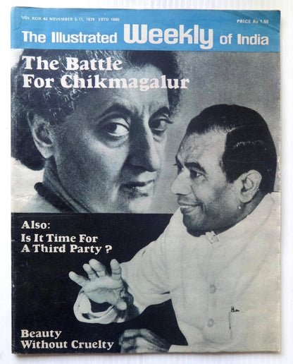 The Illustrated Weekly of India 5th Nov The Battle Foe Chikmagalur