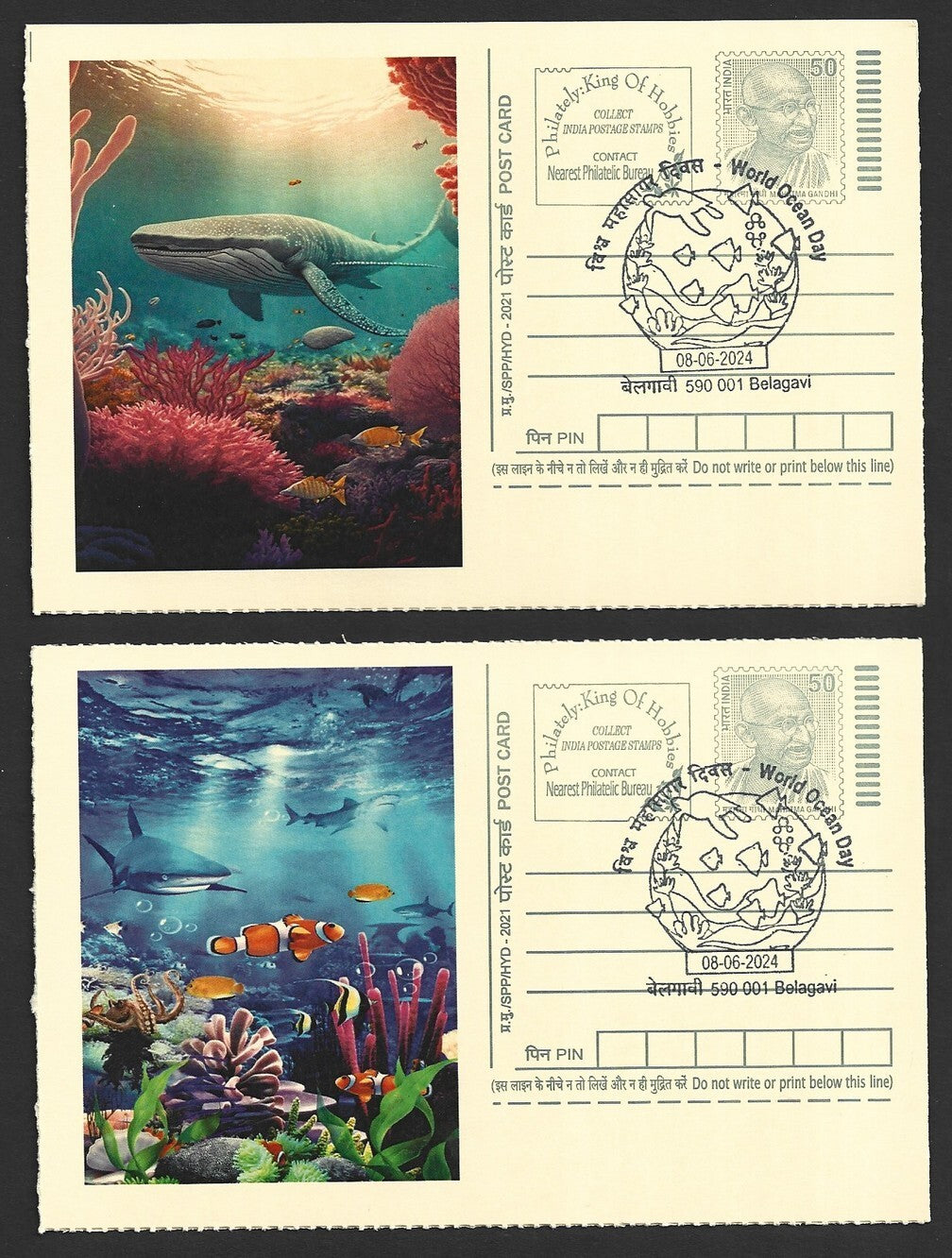 India 2024 World Ocean Day cards SHARKS (2)