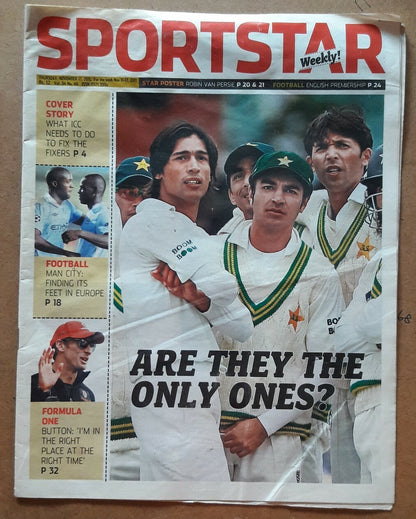 India Sportstar 2006-11 CRICKET cover issues 10” X 13” (5)