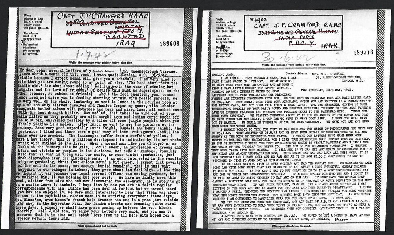 WW2 Airgraphs to India Force in Iraq (5)
