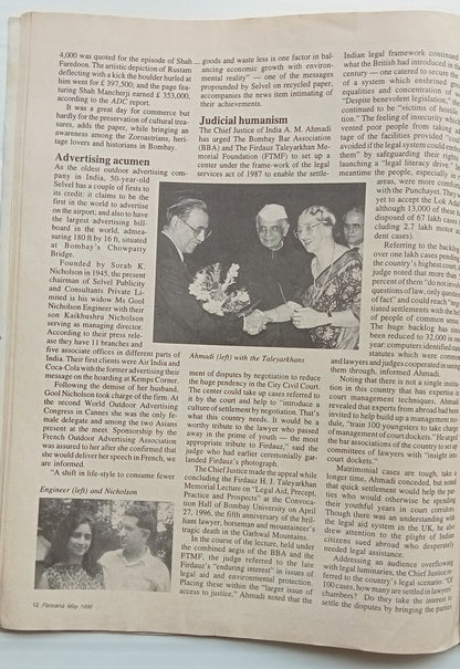AOP India 1996 Parsiana Magazine 