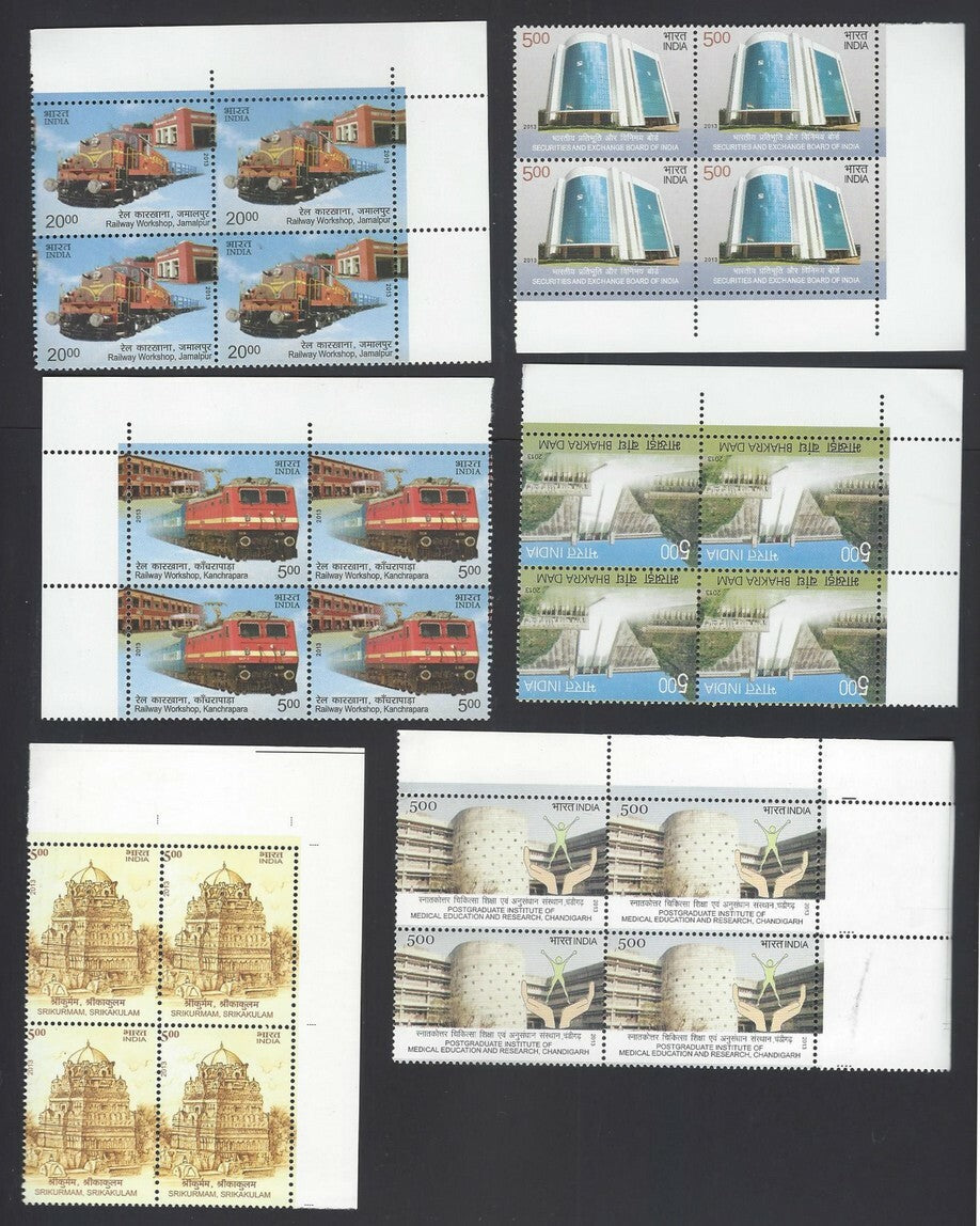 India 2013 BLOCKS OF FOUR Year pack / Year set MNH