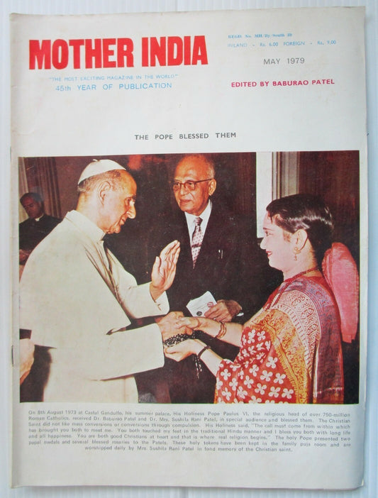 Bollywood : Mother India by Baburao Patel May 1979 issue