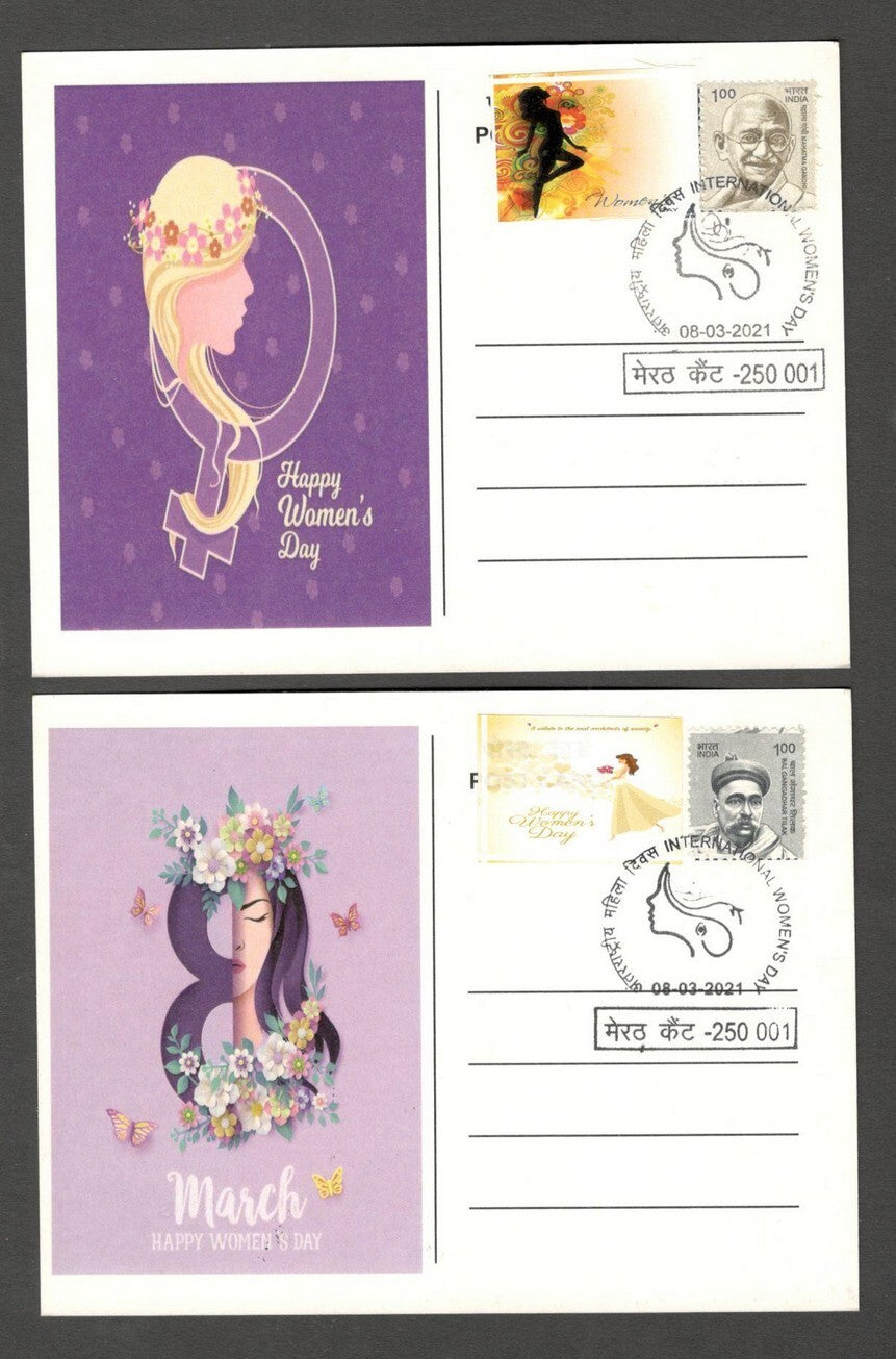 AOP India 2021 WOMEN'S DAY set of 6 special maxi cards with labels