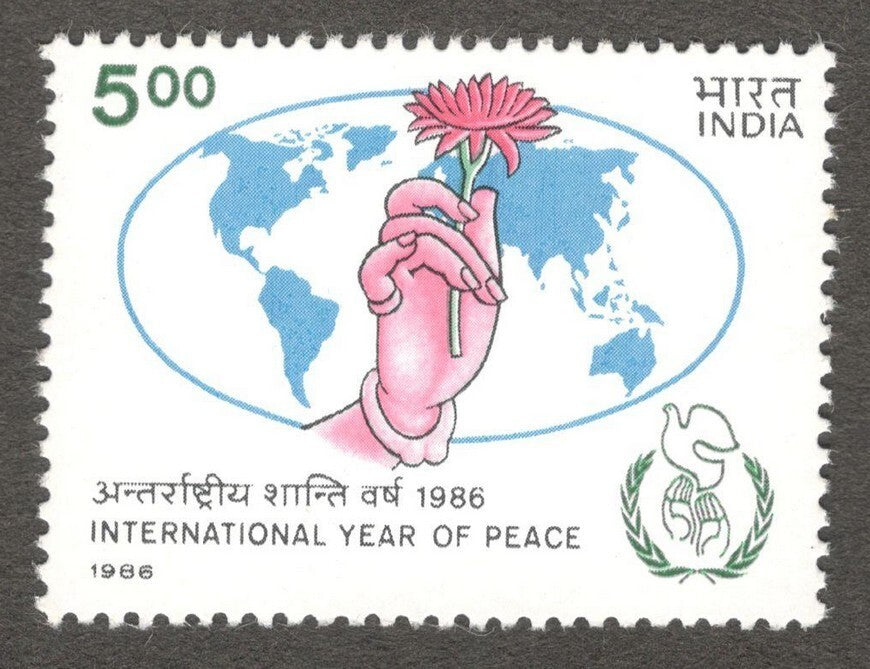 India #1052 1986 Intl year of Peace MNH