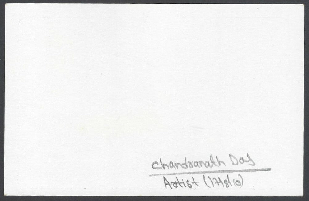 AOP Chandranath Das, Artist pen sketch on autograph card India