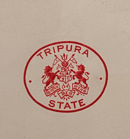 TRIPURA STATE India 1942 crested letter signed Bikram Kishore Manikya Deb Barman