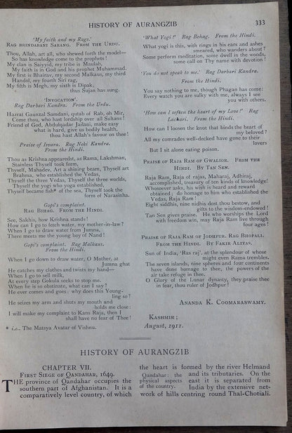 India Modern Review 1911 Panjabi Song Women’s Movements TURKEY etc SEE CONDITION