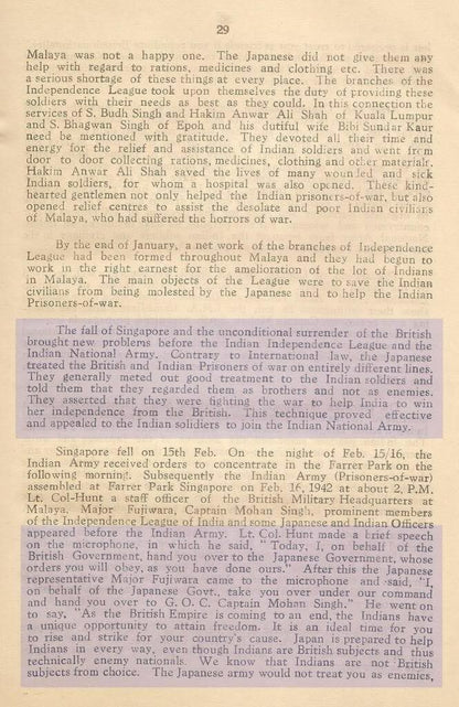 AOP INDIAN INDEPENDENCE MOVEMENT IN EAST ASIA by Prov Govt of Free India BOSE