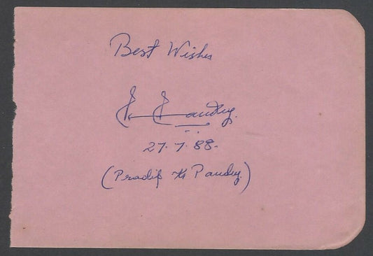 AOP India CRICKET Pradip Pandey autograph