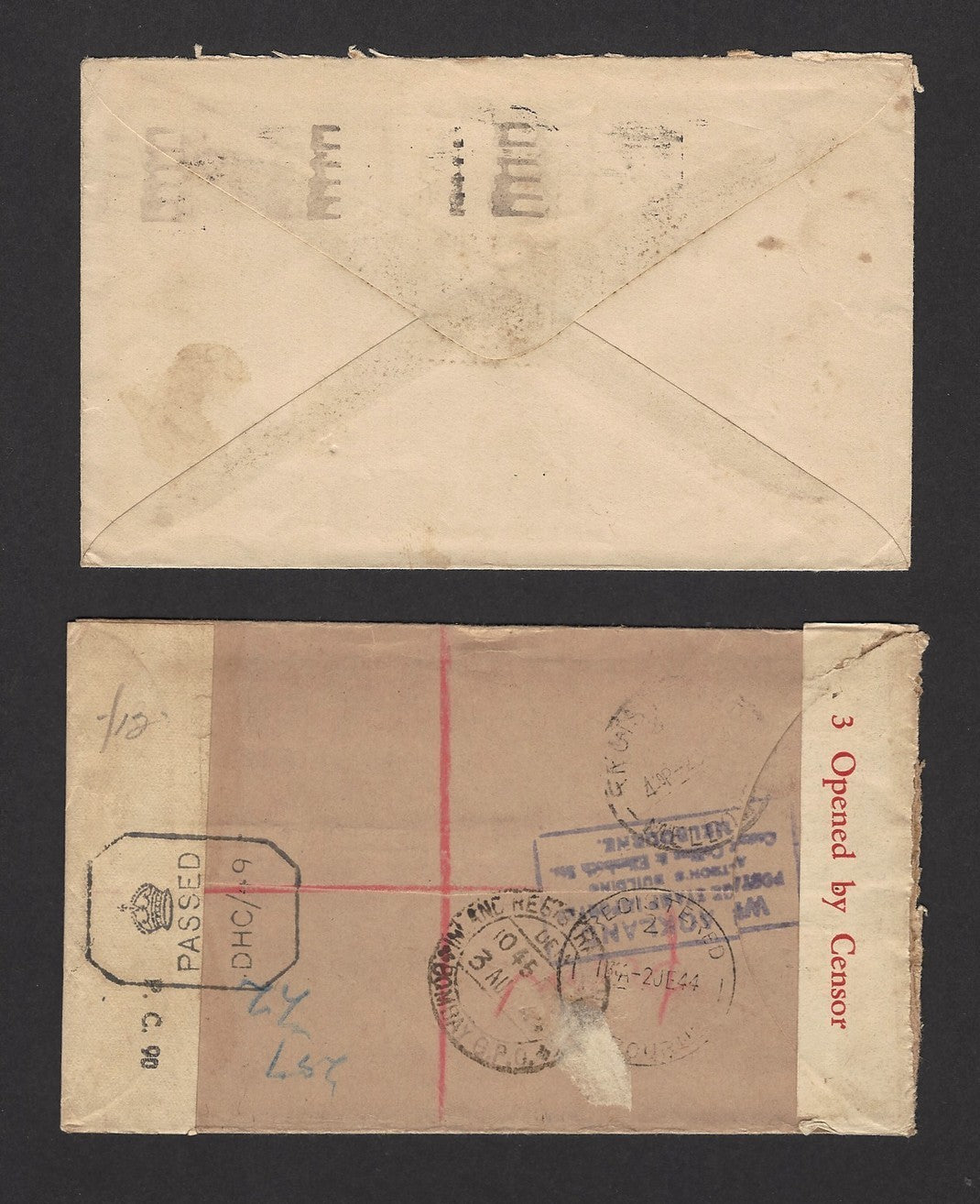 Australia WW2 covers to India with censors of both countries (6)