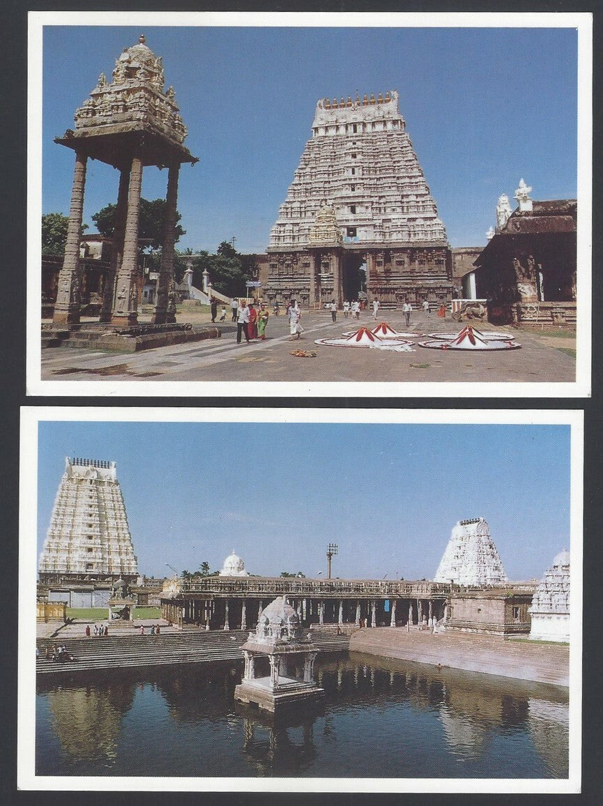 India KANCHIPURAM vintage colour postcards (4)