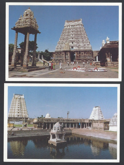 India KANCHIPURAM vintage colour postcards (4)