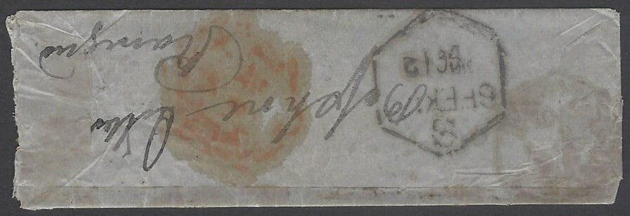AOP India QV 1865 cover canc BOMBAY PAID duplex, etc.