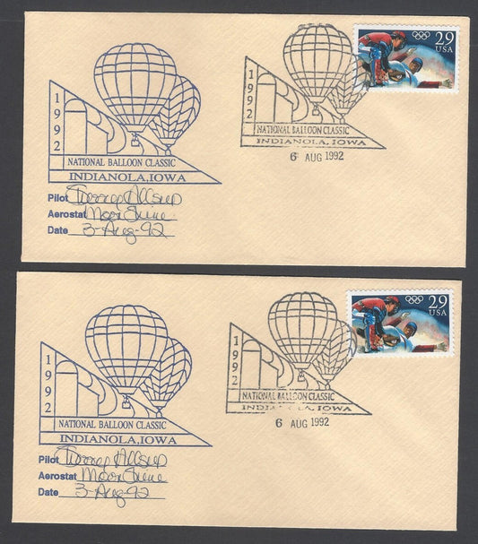 National Balloon Classic, Indianola 1992 covers signed by Pilots (5)