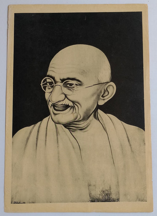 AOP India vintage poster MAHATMA GANDHI 10x14 inches R
