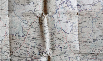 AOP India MADHYA PRADESH large detailed MAP 26x47 inches; 66x120cm