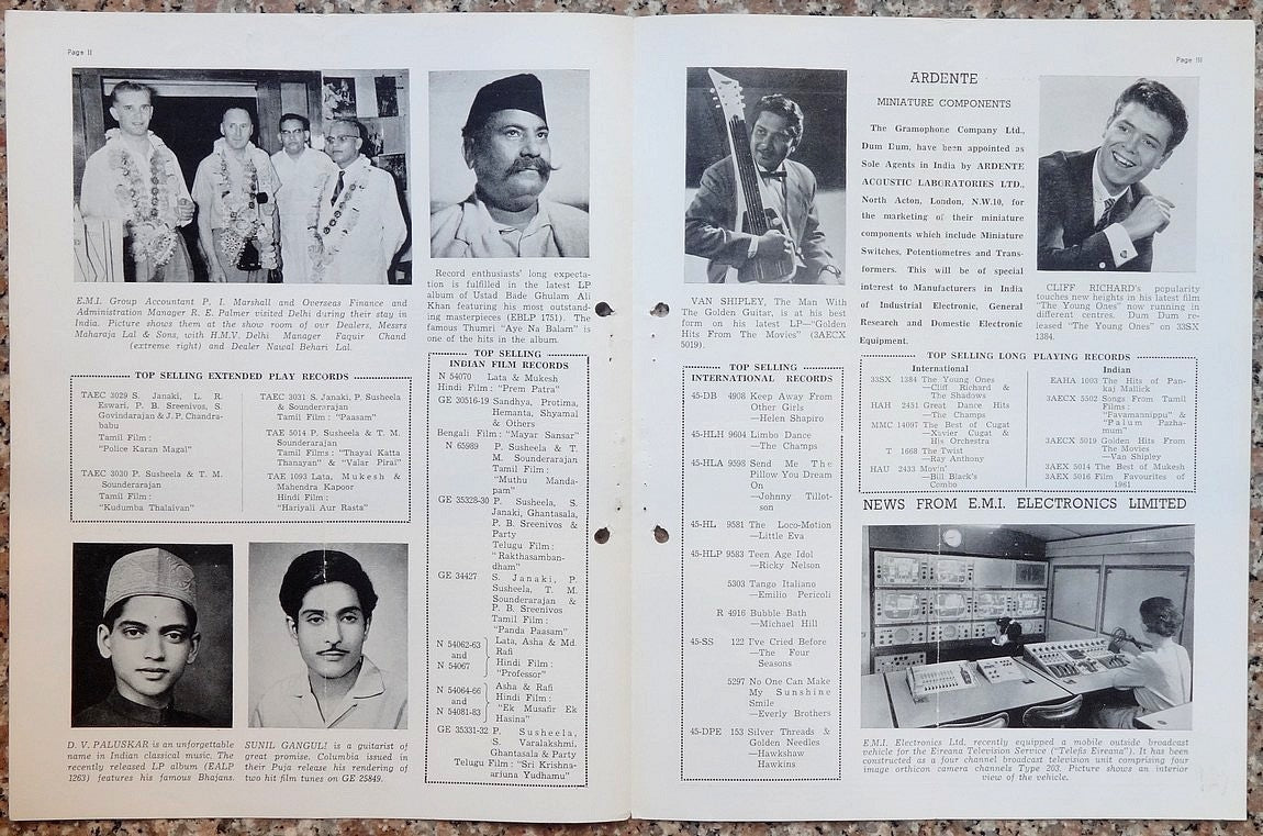India THE VOICE January 1963 HMV Magazine - Naushad Ali's Son of India