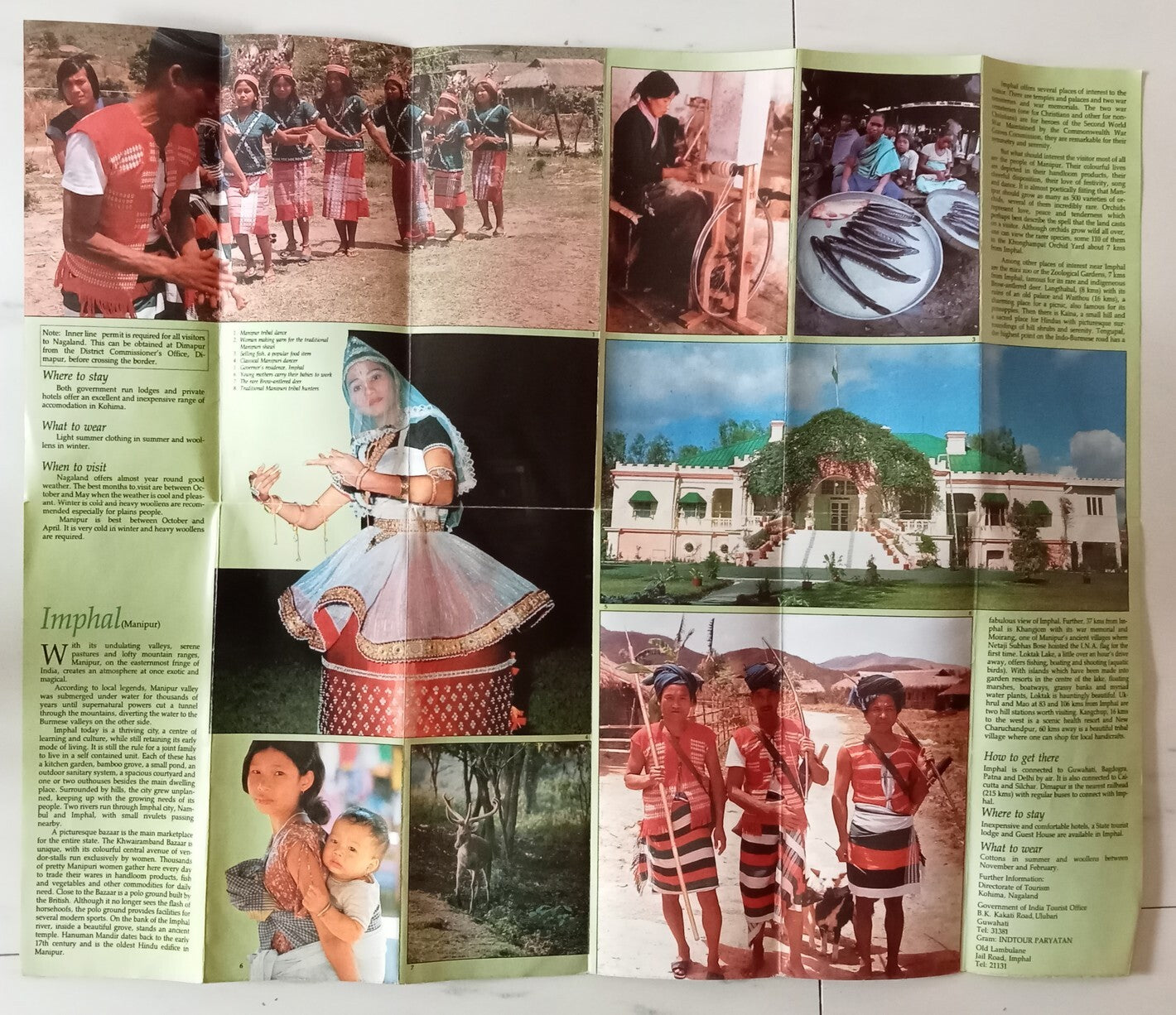 AOP India 1986 travel brochure KOHIMA IMPHAL
