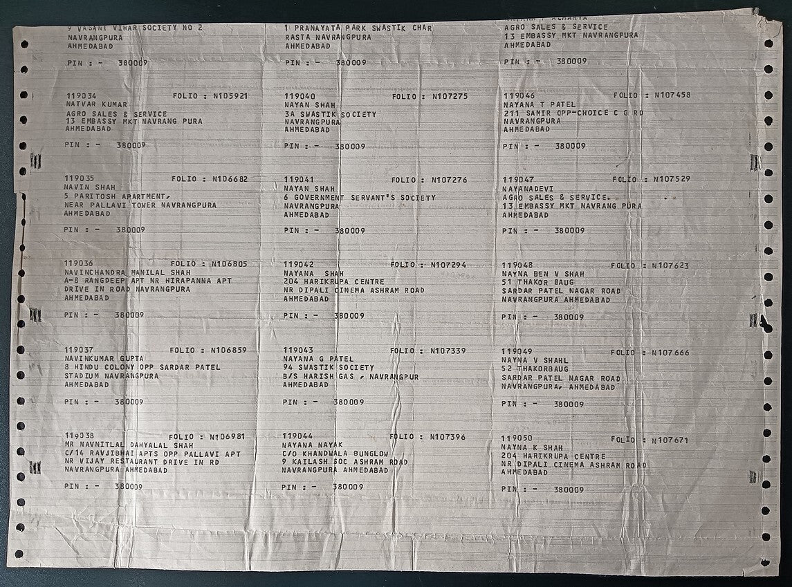 India 1994 Certificate of Posting wi a complete commemorative sheet Tourism 650