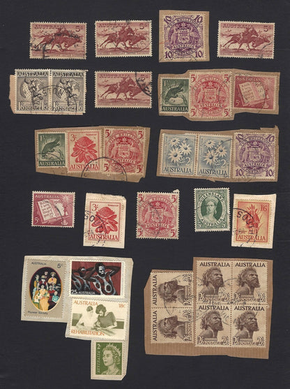 Australia mainly 1950s on paper higher values ex mail to India 50+