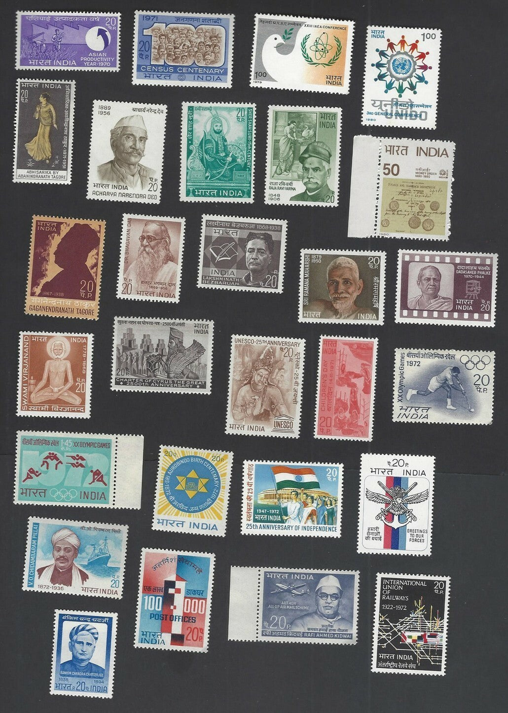 India collection of mint, mostly MNH commemoratives (389 stamps)